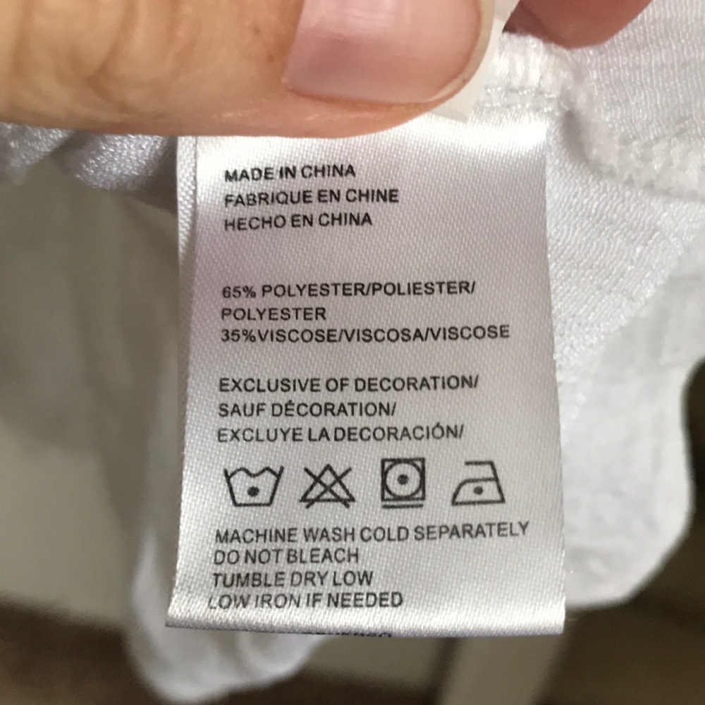 Beach By Exist White Midi Dress with Pink, Blue & Green Crochet Trim - Picture 8 of 8